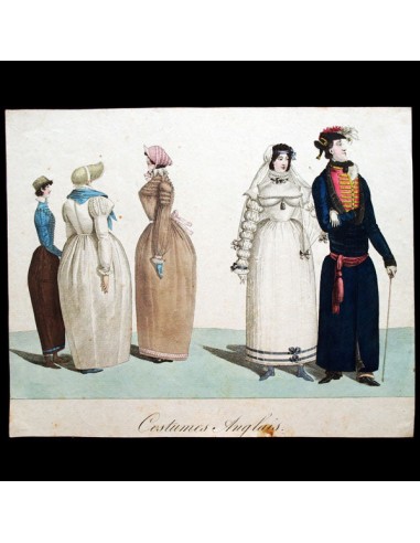 Le Bon Genre, gravure n°72, Costumes Anglais (1814) la chaussure