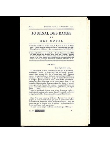 Le Journal des Dames et des Modes, Costumes Parisiens, n11, 1912, exemplaire specimen chez Cornerstreet bien 