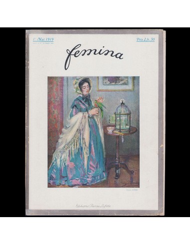 Fémina (mai 1919), couverture de Suzanne Minier Les magasins à Paris et en Île-de-France