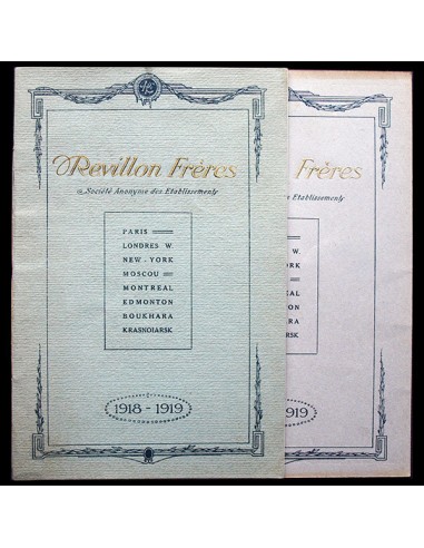 Revillon Frères, catalogue pour l'hiver 1918-1919 une grave pollution 