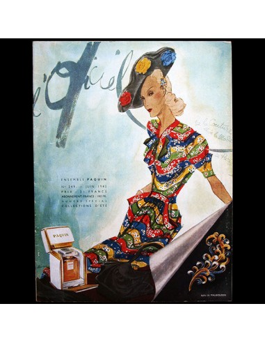 L'Officiel de la mode et de la couture de Paris (juin 1942), couverture de Léon Benigni soldes