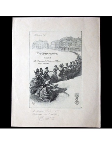 Drecoll - Invitation à une soirée de la maison Drecoll, tiré à part de Léopold Robin (1909) Jusqu'à 80% De Réduction