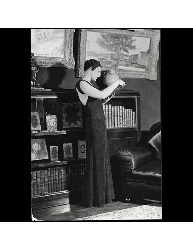 Jean Patou - Robe de soirée en velours paysan rouge (1932) Economisez 