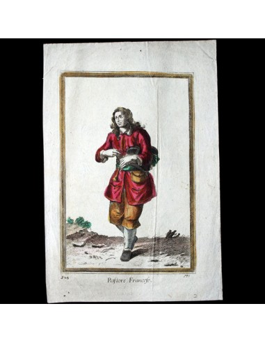 Pastore Francese, gravure italienne d'Arnold Van Westerhout d'après Bonnart (circa 1685) vous aussi creer 