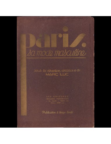 Paris, sa mode masculine, été 1932 pas cher