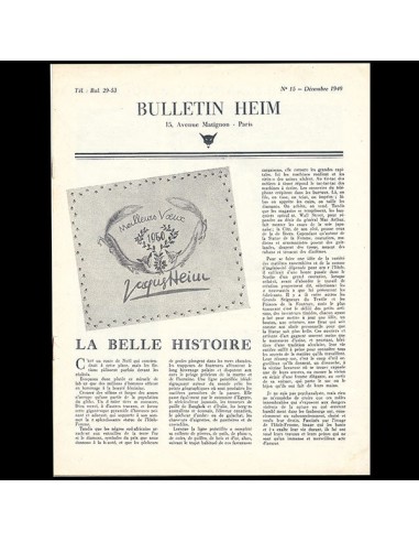 Heim - Bulletin Heim, n°15 (1949, décembre) meilleur choix