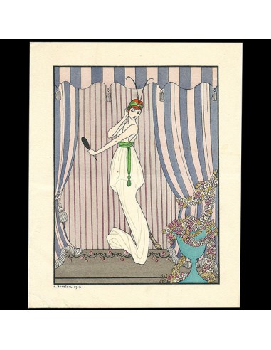 George Barbier - menu illustré pour Wanamaker (1915) Faites des économies