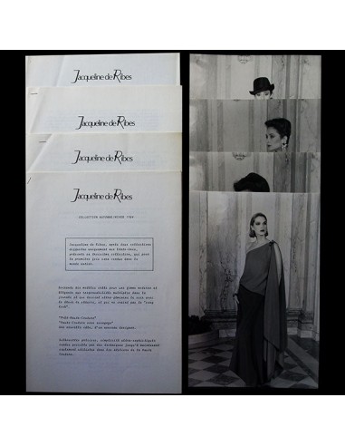 Jacqueline de Ribes - Dossier de présentation de la collection automne/hiver 1984 Paris Déstockage Promo