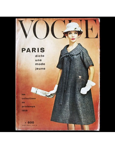 Vogue France (mars 1958), couverture de William Klein Faites des économies