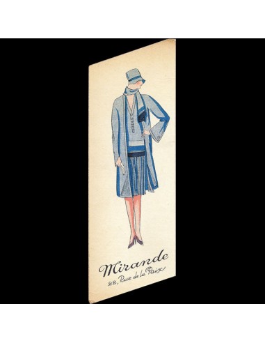 Marque page Mirande, 22 rue de la Paix à Paris (circa 1925) Toutes les collections ici