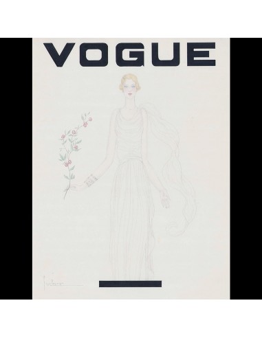 Vogue - Elégante à la branche, projet de couverture, dessin de Georges Lepape (circa 1931) online